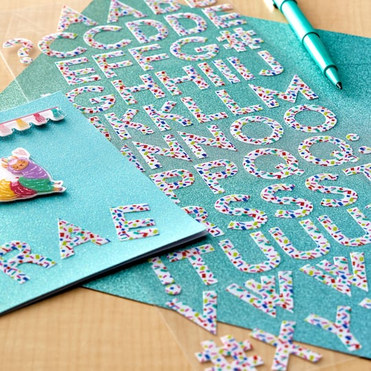 12 Packs: 68 ct. (816 total) Shaker Confetti Alphabet Stickers by Recollections™